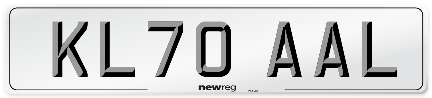 KL70 AAL Number Plate from New Reg